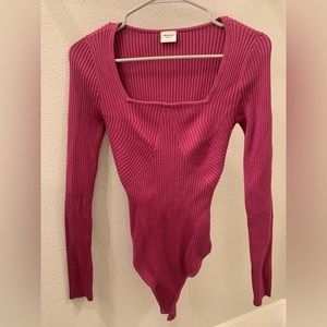 Abercrombie Long-Sleeve Squareneck Sweater Bodysuit